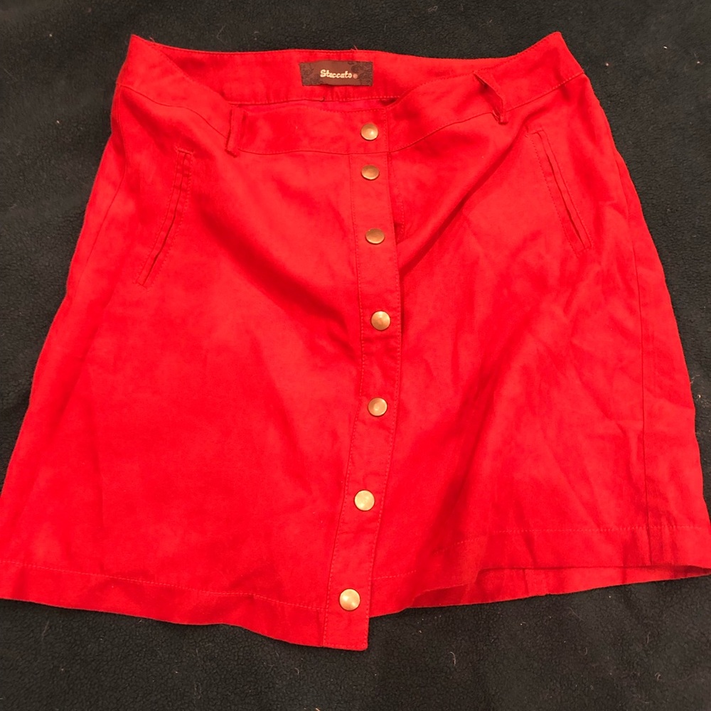 Button snap mini skirt